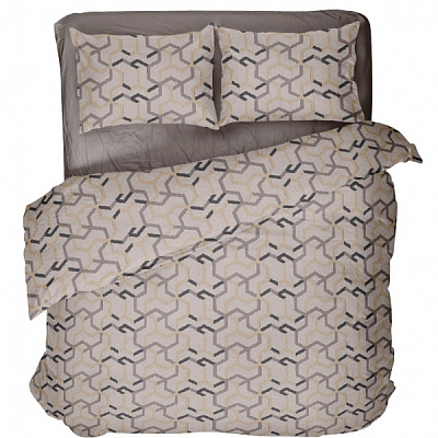 Комплект постільної білизни сімейний Vibe бежево-коричневий UP! (Underprice)