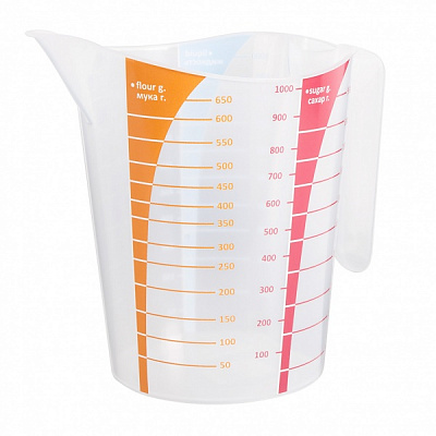 Мірний кухоль 1 л прозорий Flamberg