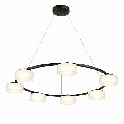 Люстра підвісна LIGHT SET DUSHA MS241-Y7 7x12 Вт GX53 чорний/молочний