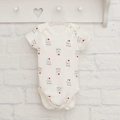 Боди детское унисекс Blanka Люблю маму папу р.86 бежевый 110264 