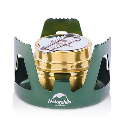 Горелка Naturehike спиртовой Alcohol Burner steel NH18L001-T, зеленый