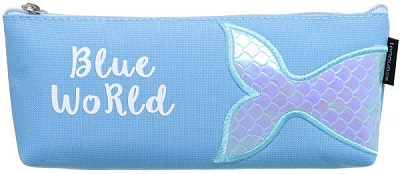 Пенал Подводный мир голубой