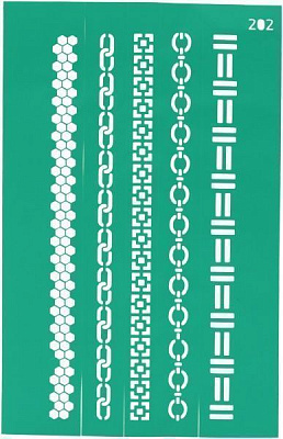 Трафарет самоклеящийся бордюрный №202 серия Абстракция GPТ50045816 130x200 мм Rosa Talent