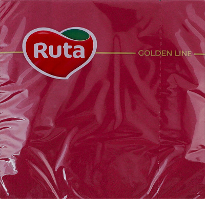 Салфетки столовые Ruta 33х33 см бордовый 17 шт.