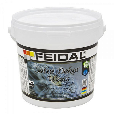 Декоративна фарба Feidal Satin Dekor Weiss білий 1кг