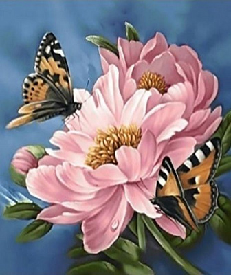 Набір для творчості зі стразами на підрамнику Ніжний поцілунок 40х50 см Діамантові ручки