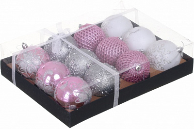 Набір ялинкових куль Комплект № 8 d 80 мм 12 шт./уп.