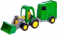 Трактор-навантажувач Wader багги з причепом