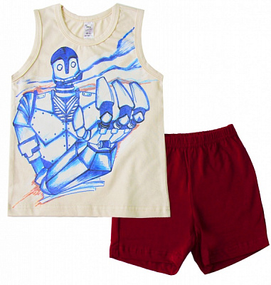 Пижама для мальчиков Smil р.110 светло-бежевый 104514 