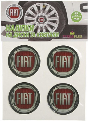 Наліпка TERRAPLUS на ковпаки та диски Fiat 55 мм 4 шт.