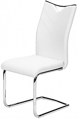 Стілець обідній з підлокітниками Prestol Тіфані X-930-1 440х595х1000 мм хром/білий