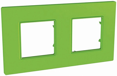 Рамка двомісна Schneider Electric Unica QUADRO BIO універсальна зелений MGU4.704.28