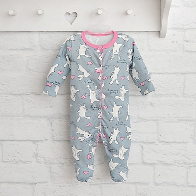 Человечек для девочки Blanka Зайчик р.86 серый 110131 