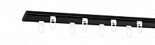Карниз потолочный Bojanek SLIM алюминиевый двойной укомплектованный 160 см черный 