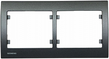 Рамка двухместная Siemens IRIS горизонтальная сталь нептун G-S18002-AN