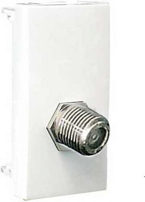 Розетка TV/FM Efapel Quadro тип F без крышки белый матовый 4697912 SBM