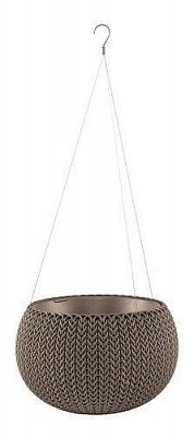 Горщик пластиковий Cozies S круглий 3,2л коричневий