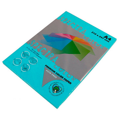 Бумага цветная Spectra Color A4 80 г/м Turquoise 220 синий 