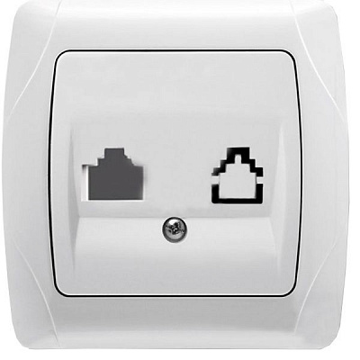 Розетка Viko телефонная белая