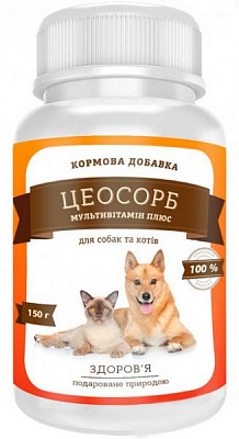Витаминно-минеральный комплекс Цеосорб мультивитамины Плюс для собак и котов 150 г DMU-01/150-1000