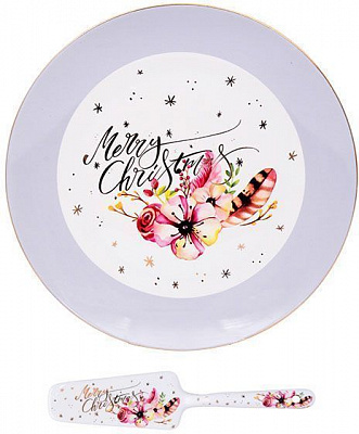 Блюдо для торта Рождественский олень 27 см 924-455 Lefard 