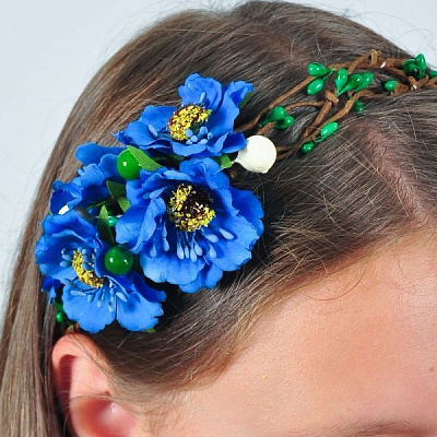 Веночек детский Гармонiя терновый синий 