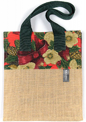 Сумка для подарунків джутова S (Green) до 3 кг ТК-СУМКА