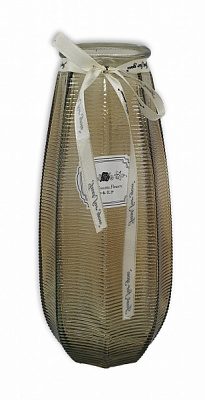 Ваза стеклянная Crystal Alnita 26,5 см коричневая 