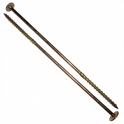 Шуруп конструкційний з прес-шайбою 8x280 мм жовтий цинк