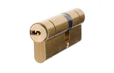 Циліндр Abus D6PS 35x45 ключ-ключ 80 мм матова латунь