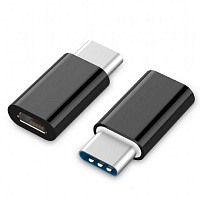 Перехідник Cablexpert чорний (A-USB2-CMmF-01) USB Type-C (Micro USB розетка) 