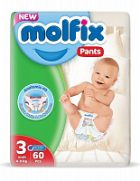 Підгузки-трусики Molfix дитячі 3 (4-9 кг), 60 шт.