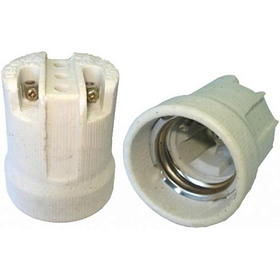 Патрон электрический  ЕМТ E27 керамика белый 22-0104