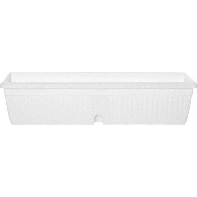 Ящик балконний Алеана Терра прямокутний 15л білий із сірим (114098)