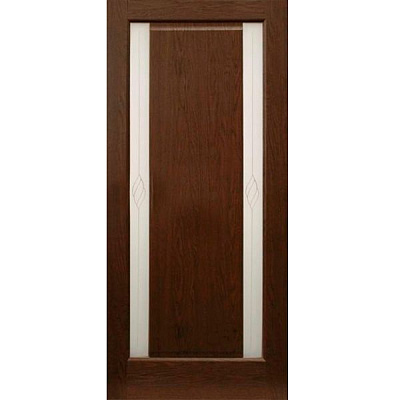 Дверь межкомнатная ОМиС Венера 80 см каштан со стеклом
