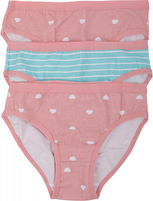 Набір трусів для дівчаток HW 3 пари р.98-104 рожевий із блакитним E1-F1