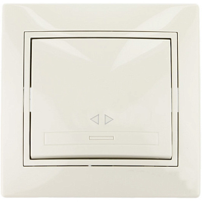Вимикач перехресний одноклавішний Lezard Mira без підсвітки 10 А 250В IP20 кремовий 701-0303-107