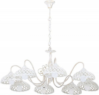 Люстра Arte Lamp A5358LM-8WG 8x60 Вт E27 бело-золотистый Twisted 