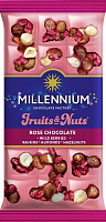 Шоколад Millennium Fruits & Nuts с миндалем цельным лесным орехом клюквой и изюмом 80 г