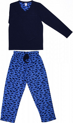 Костюм домашний мужской La Nuit Basic Dinosaur р. XL синий 