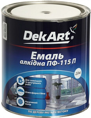 Эмаль DekArt алкидная ПФ-115П темно-серый глянец 2,8кг