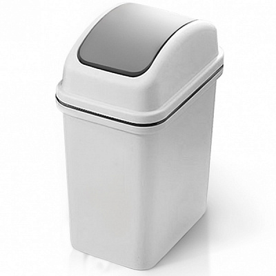 Ведро со съемной крышкой MVM 15 л серый BIN-12 15L GRAY