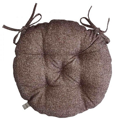 Подушка на стул ORO коричневая круглая La Nuit