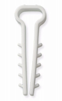 Дюбель-ялинка плоский 6x3 мм 20 шт./уп. білий