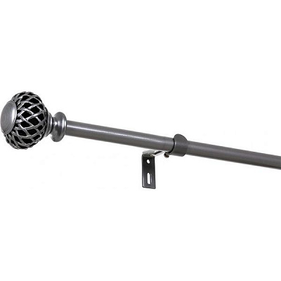 Карниз Bella Vita Шар ажур одинарний укомплектований d16/19 мм 160 см сатин нікель