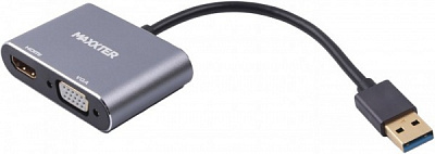 Адаптер Maxxter V-AM-HDMI-VGA 0,07 м чорний (V-AM-HDMI-VGA)