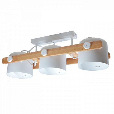 Світильник стельовий Светкомплект Loft CRL 160 3x40 Вт E27 білий/дерево