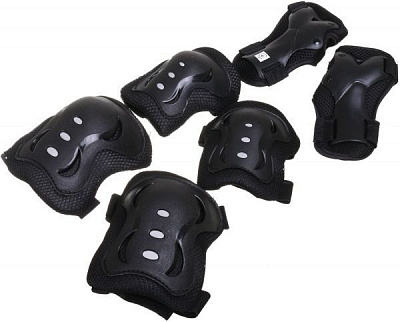 Комплект защиты MaxxPro для роликов PR-4-BK р. L черный
