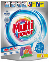 Капсули для машинного прання MultiPower Universal 0,144 кг 8 шт.