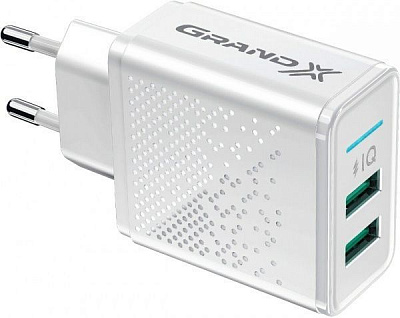 Зарядное устройство Grand-X CH-60W 2USB 5V 3,1A White